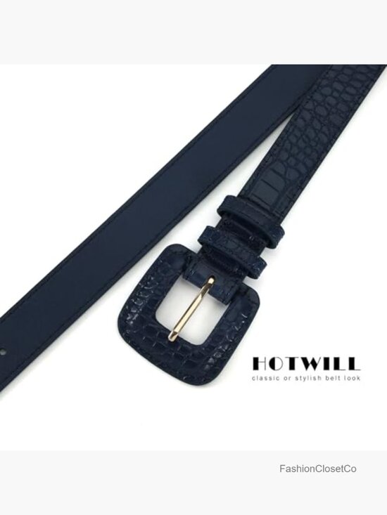 Faux Leather Waist Belt with Covered Buckle for Jeans Dresses main image 5